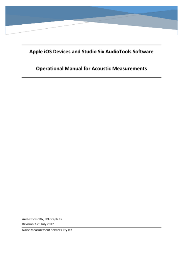 AudioTools Manual Rev 7.2 July 2017